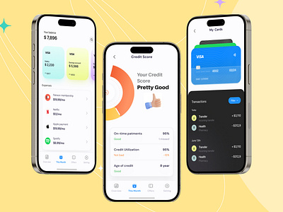 Fintech mobile app app app ui bank app banking app creative design digital bank digital wallet finance app fintech app graphic design landing page modern onlie banking smart banking transaction app ui uiux wallet app website