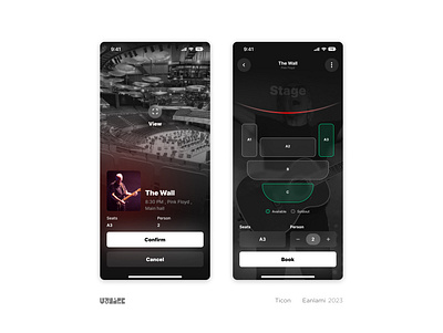 Ticon: Your Gateway to Unforgettable Concert Experiences app application booking concert minimal mobile product product design ticket ui ux