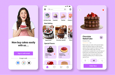 Cake ordering UI branding ui ux