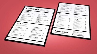 Restro Menu Design design graphic folks menu restro