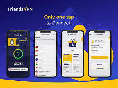 Friends VPN Service App design fast vpn friends vpn mobile app mobile ui ui ui design ui kit ui ux design vpn vpn app vpn app concept vpn app design vpn app ui vpn application vpn pro vpn proxy app vpn security app vpn server app vpn service