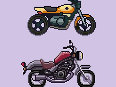 Retro Bike animation art bicycle bike design game illustration motorcycle pixel art pixelart retro retro design