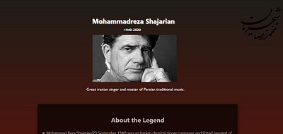 A Tribute Page ui web design
