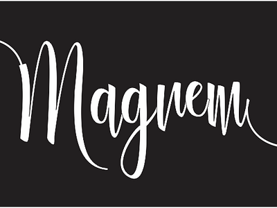 Magnem branding calligraphy design fonts graphic design handwritten jasa design