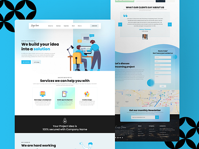 Company Landing Page Design it comapny it company landing page it website design landing page design landingpage minimal design new portfolio portfolio website thisuix trend trending design trending design ideas