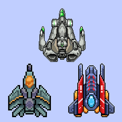 Spaceship animation art design game illustration pixel art pixelart reto design retro spaceship