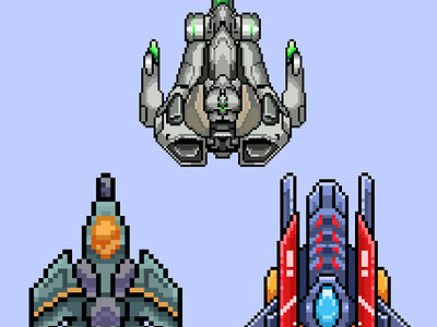 Spaceship animation art design game illustration pixel art pixelart reto design retro spaceship