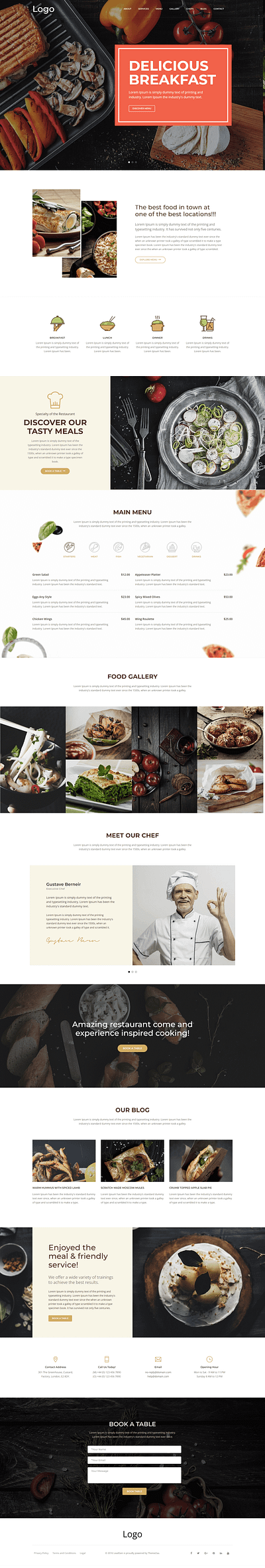 Restaurant web design web development