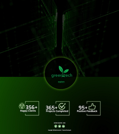 Greentech Landing Page Design branding graphic design logo ui