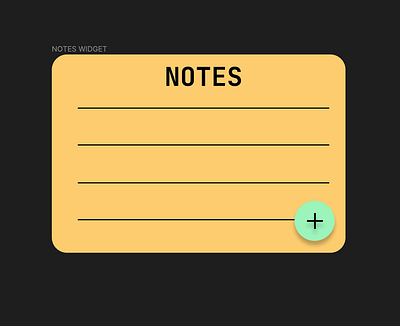 Day 65: Notes Widget Design 065 dailyui design dribbbledebut uxdesignaspirant dribbbledebut