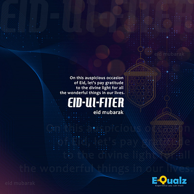 Equalz Eid Wishing Post branding graphic design