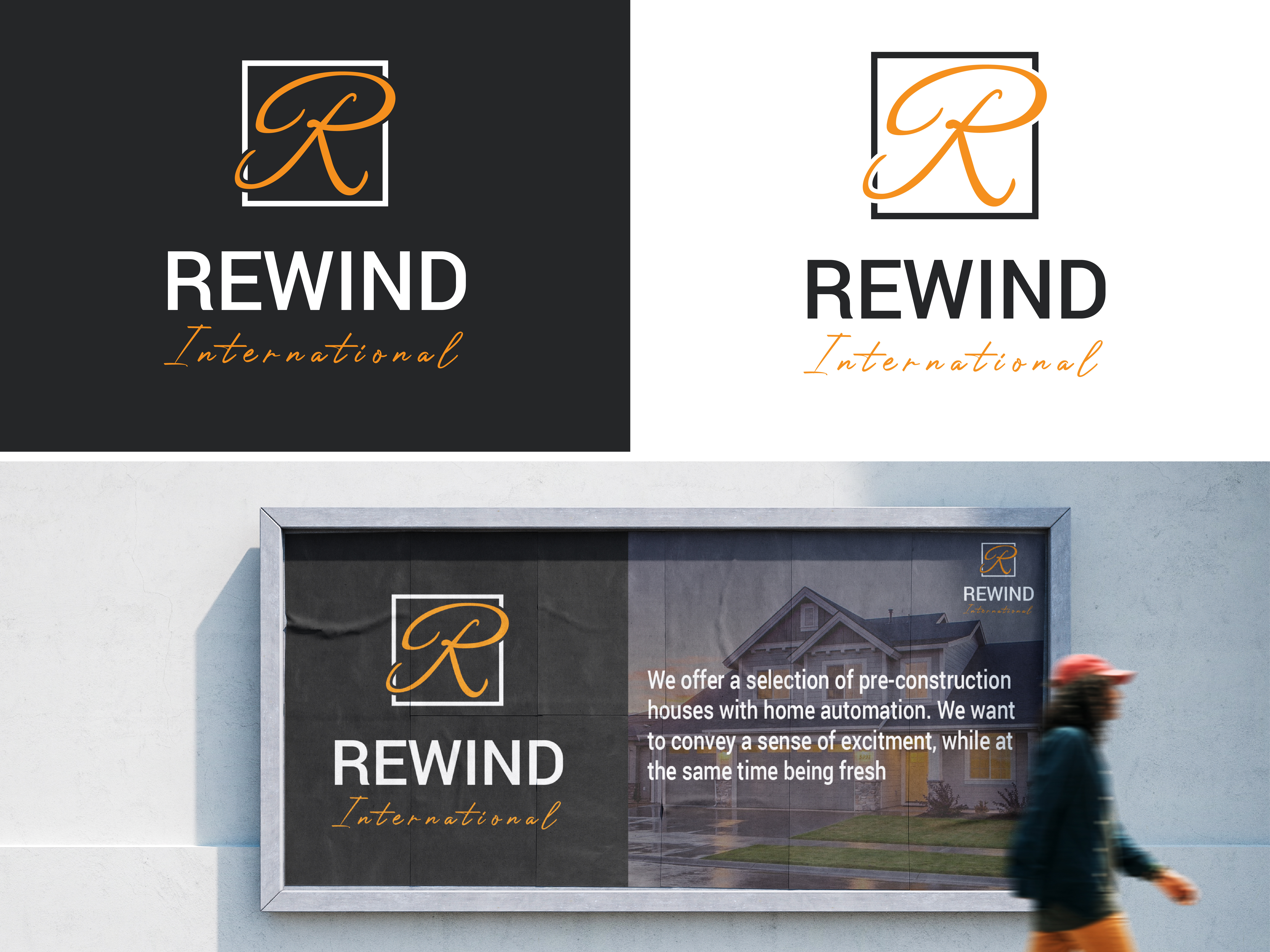 Rewind International-Real Estate, Construction Logo Design a b c d e f g h i j k l m n architecture brand identity branding builders logo building logo construction company home logo house logo logo logo design logodesign modern logo property logo r letter logo r logo real estate branding real estate investment logo real estate logo rebranding