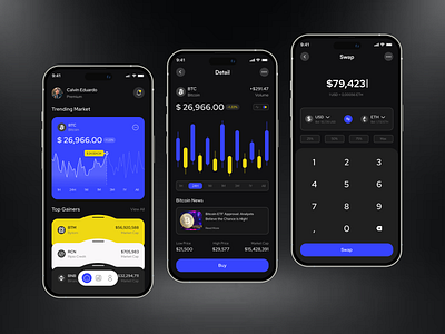 CryptoVerse - Crypto Trading Mobile App app balance banking bitcoin blockchain crypto cryptocurrency cryptoexchange financial fintech investment mobileapp stacking swap trading ui wallet