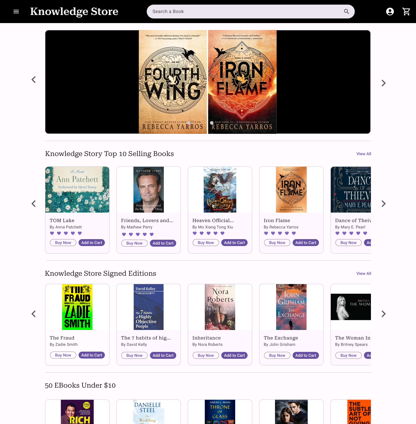Book Store Landing Page #Daily UI dailyui design ui ui challenge