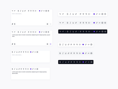 Wysiwyg text editor app concept card component dashboard design design system input product design rich text area system text editor ui ux ui design ui kit wysiwyg