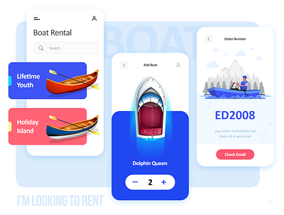 Application UI Design - Boat Rental