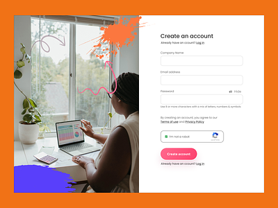create account create account design log in log out login image pink button product design sign in sign out sign up simple ui ux