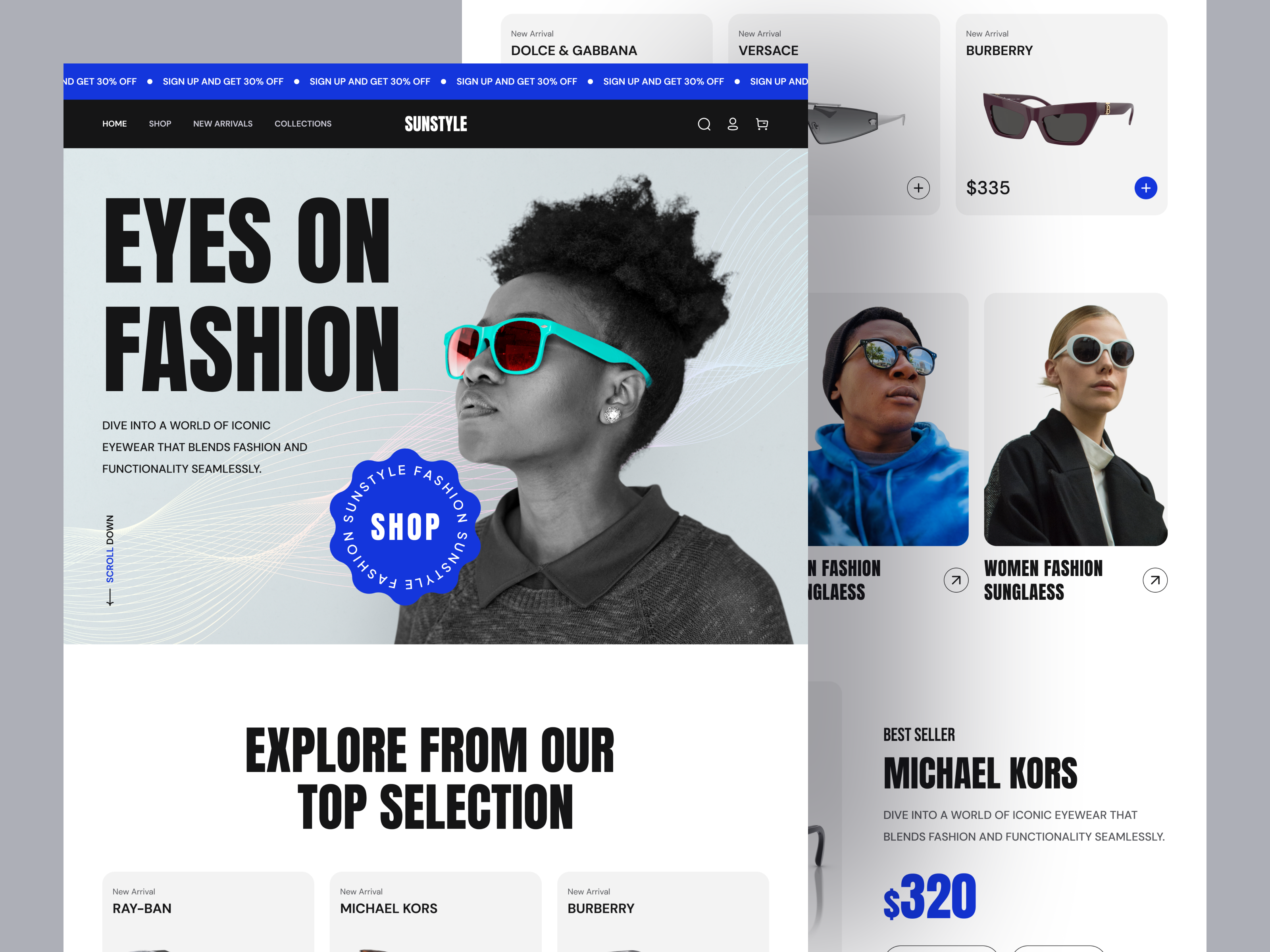 Example of E Commerce Landing Page Design