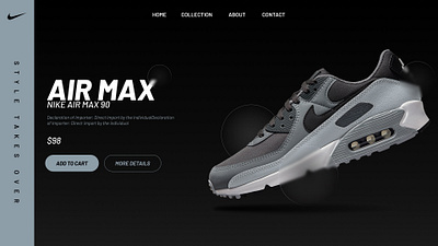 NIKE AIR MAX -SHOES BANNER ads banner banner design graphic design hero banner design nike banner shoes banner ui design