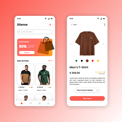 Fashion E commerce Mobile App dailyui fashion figma mobileapp ui uidesign uiux ux uxdesign