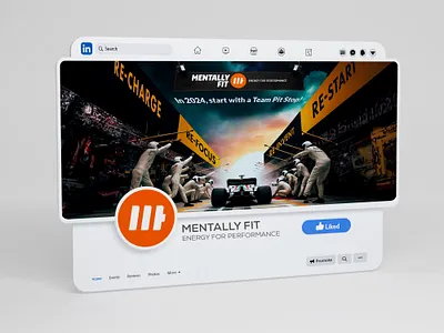 Linked In Ad Design for Mentally Fit 2d 2d design ad ad design brand branding design digital digital art graphic design identity branding linked in linked in ad modern social media social media design