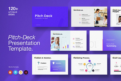 Business Pitch Deck PowerPoint annual business deck pitch plan repoert