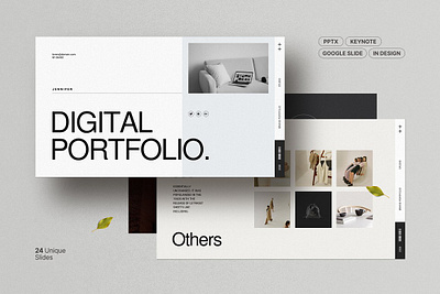 Portfolio Presentation Template brand digital logo minimal portfolio template