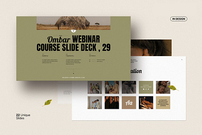 Webinar Course Slide Deck / Elegant course deck mood portfolio slide webinar work