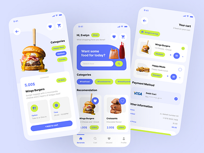 Mobile e commerce online store food colorfull design ecommerce experience food home interface mobile ui uiux uiuxdesign ux