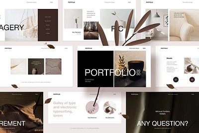 Portfolio Presentation Template brand design logo marketing minimal mood portfolio