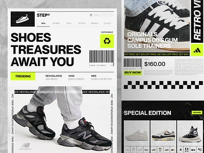 Step-Ecommerce Website awe e commerce ecommerce ecommerce homepage ecommerce website homepage shoe shoe website sneakers web website