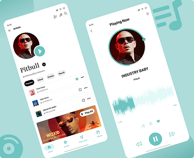 Music player app ui design ui