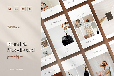 Brand & Mood-Board Presentation board brand logo mood sheet template