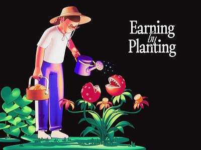 Earning by Planting 3d animation 3d art 3d artist 3d illustration 3d modeling blender3d illustration