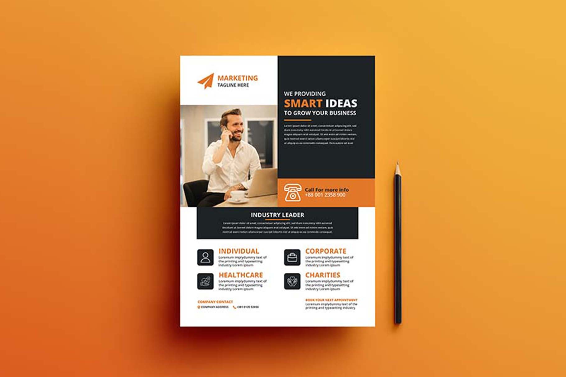 Example of Corporate Business Flyer, Leaflet Design