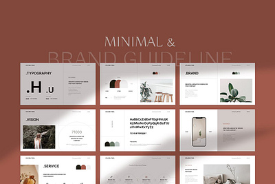 Minimal Brand Guideline Template brand branding color logo minimal template typoghaphy