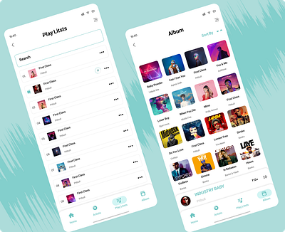 Music player app ui design ui