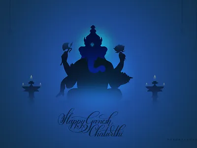 Happy Ganesh Chaturthi Wishes art card design ganesh god illustration india poster religious vector vinayagar wishes