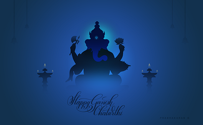 Happy Ganesh Chaturthi Wishes art card design ganesh god illustration india poster religious vector vinayagar wishes