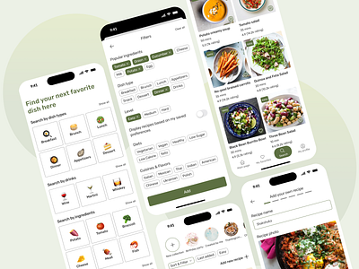 Foodie - recipe App app app design dribbble recipe app ui ux