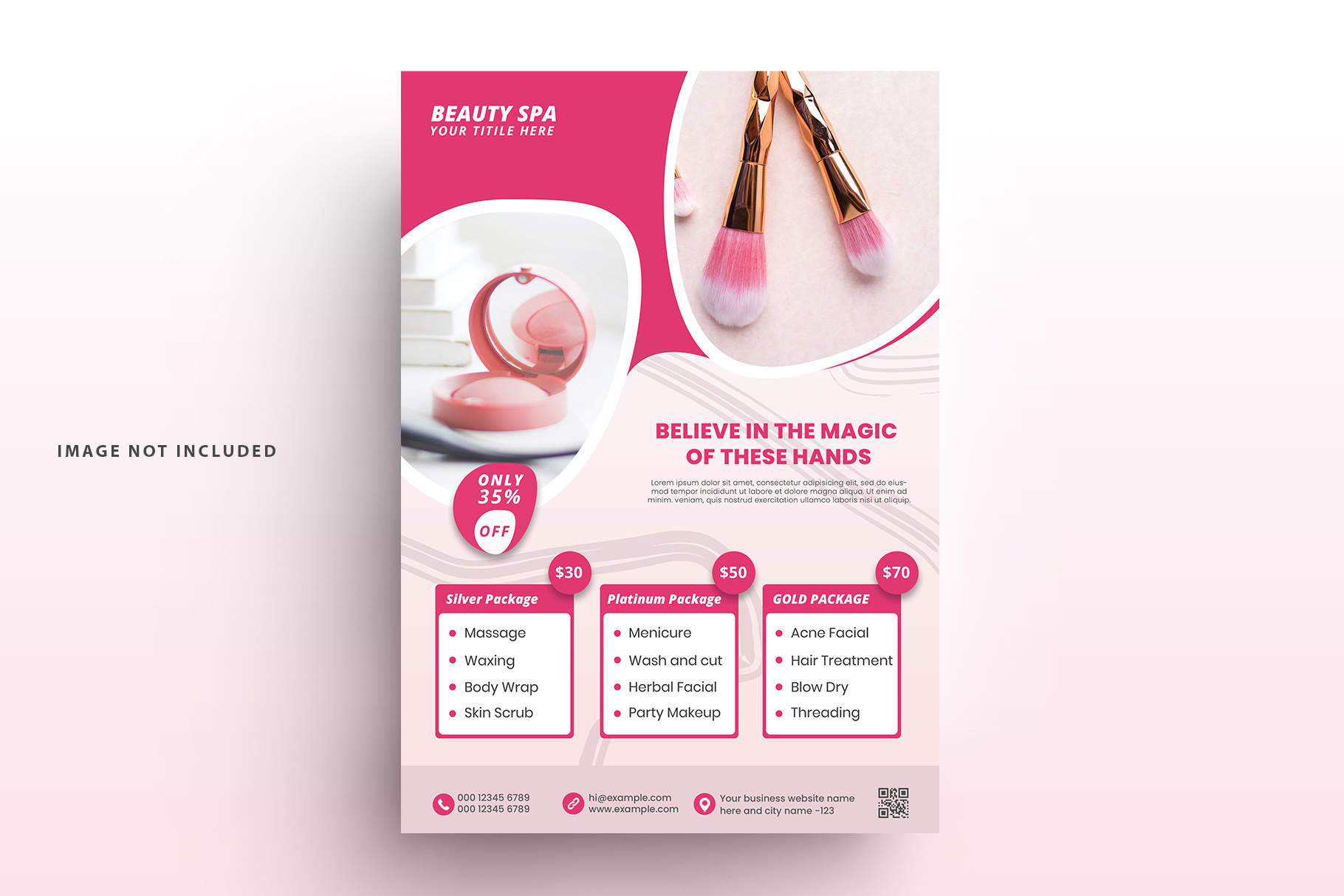 Beauty Flyer & Spa Flyer Template banner branding brochure brochure cover brochure design brochure flyer brochure flyer design design flyer flyer design flyer template flyer template design graphic design illustration logo print flyer social media social media poster ui vector