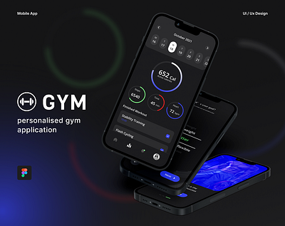 GYM Mobile Fitness App app design gym application mobile app mobile application design ui ux design