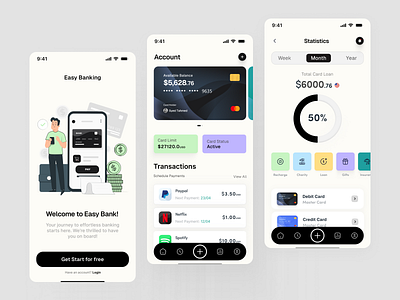 Fintech Mobile Banking App banking app branding design designsystem digital banking app digitaldesign finance mobile banking app finance mobile app fintech fintech app ui fintech wallet app illustration logo mobile app mobile banking app money management app ui money manager app personal banking mobile app ui whalet finance mobile app