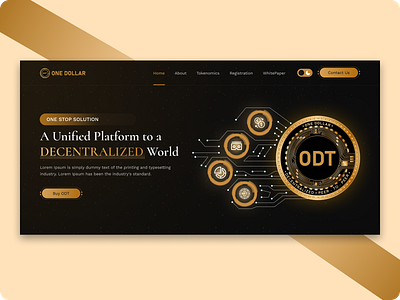 Homepage Template for Cryptocurrency Coin bitcoin blockchain crypto cryptocurrency cryptocurrency homepage cryptotrading decentralized digitalcurrency homepage homepage ui landing page token ui uiux