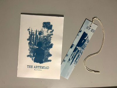 The Artemiad book binding book making bookmark cyanotype cyanotype print indesign photoshop print