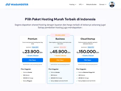 Payment proccess - Niagahoster confirmation payment payment pricing ui web design