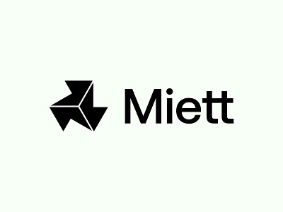 Miett AI ai branding design fhree flags graphic design logo logodesign logotype minimal typography