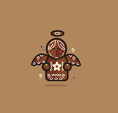 Angel gingerbread icon angel gingerbread merrychristmas