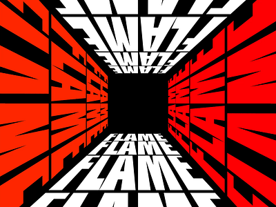 Flame 3d motion graphics typography