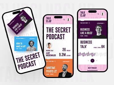 Podcast App UI app app design mobile app podcast podcast app podcast ui